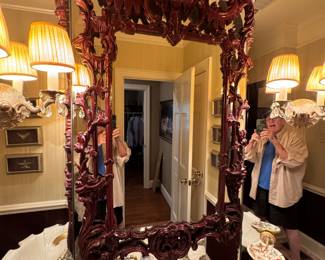 Large rococo mirror