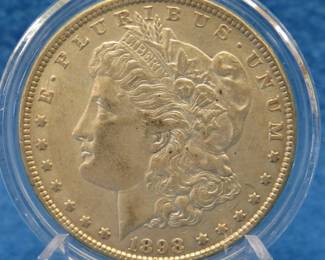 Lot 410. 1898 P Morgan silver dollar