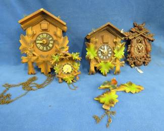 Lot 359. Cuckoo clocks. Untested
