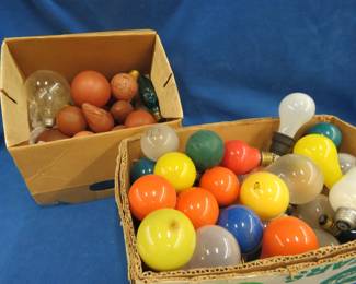 Lot 351. Vintage colored light blubs