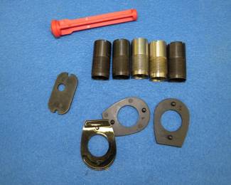 Lot 197. Five unidentified 12-gauge choke tubes and more