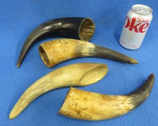 Lot 97. Four bovine horns