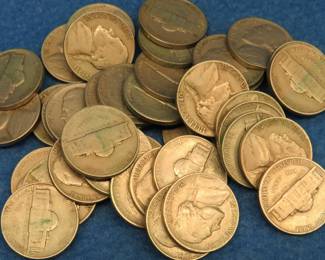 Lot 162. 40 Jefferson nickels. Dated 1938-1941.