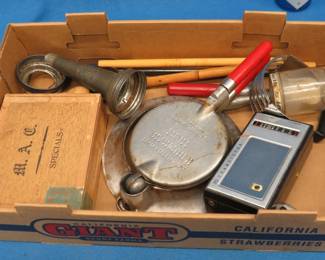Lot 391. Krumkake maker, glass bottle oil spout, and more