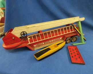 Lot 377. Nylint Hook-N-Ladder ariel trailer and more