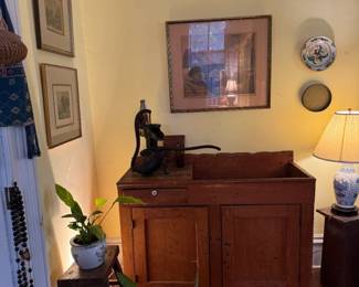 Primitive dry sink, 4'2" x 1'9" x 3'3.