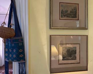 Castle etchings, beautifully framed