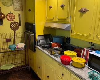 Some very heavily used vintage Le Creuset and Dansk enamelware !!