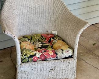 Vintage wicker rocking chair.