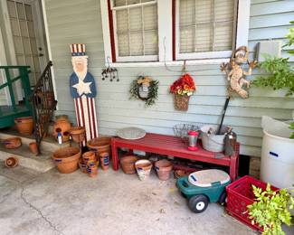 Clay and terra-cotta pots, garden, and yard decoration