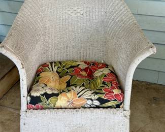Vintage wicker rocking chair.
