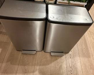 Stainless Steel Trash/Recycle Cans $20 each