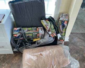 Camping, equipment, mattresses, sleeping bags, tents,