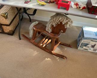 Wooden rocking horse