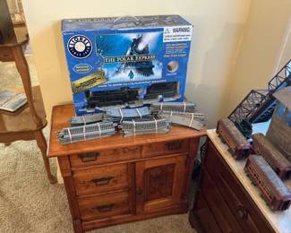 Polar express train in the box and extra track