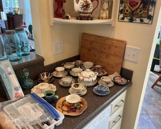 Decorative cups and saucers