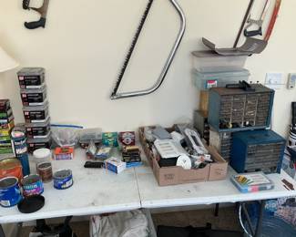 Storage bins for nuts and bolts and boxes of screws and nails