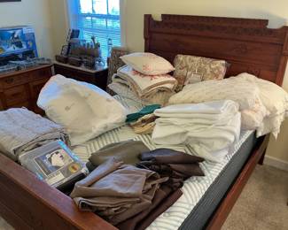 Bedding for single bed and queen bed.