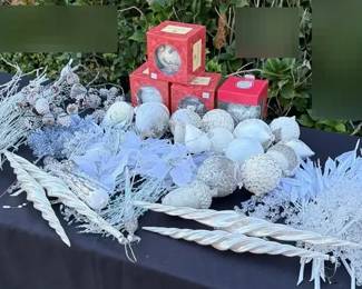 Dreaming of a White Christmas White Themed Christmas Decor Ornaments Icicles Tree Picks