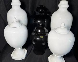 Royal Haeger Other Decorative Black White Urns