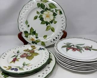 Vintage Brunelli Made in Italy Plates X 4 Set of 7 Noritake Royal Orchard Plates