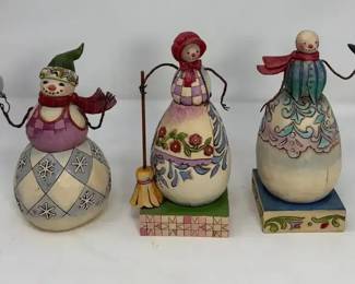 Trio of Jim Shore Snowmen
