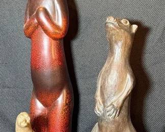 Vintage Animal Figurines Ceramic, Resin, Plaster Cast Iron