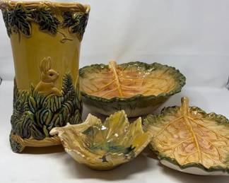 Ceramiche Virginia Glazed Leaf Bowl Made in Italy More