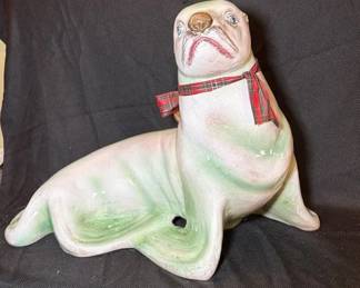 Vintage Glazed Ceramic Seal