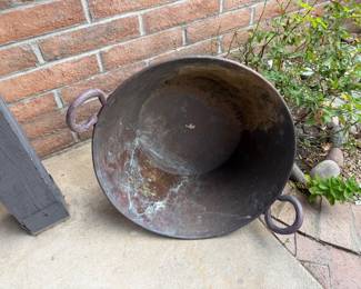 Large copper cauldron