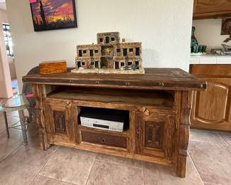 Rustic Oak Console