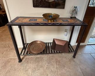 Tile top and Wrought Iron