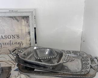 Miscellaneous serving dishes and home decor