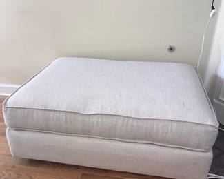 Plush ottoman. Living room set.
