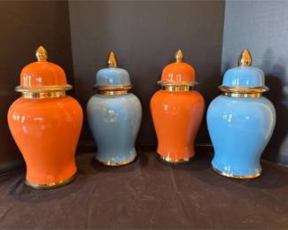 Blue and Orange Vases