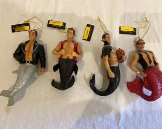 Lot 14 December Diamonds Mermen Ornaments