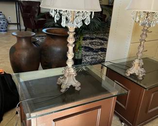 Side Table and Lamp Left
