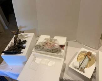 Two Crucifixion Pieces and an Angel
