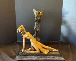 Two More Hand Painted Bronze Sculptures