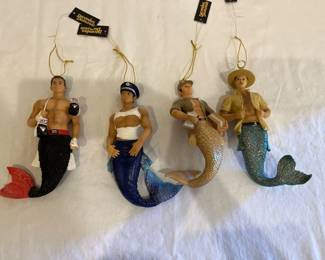 Lot 10 December Diamonds Merman Ornaments