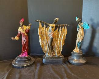 Hand Painted Bronze Sculptures