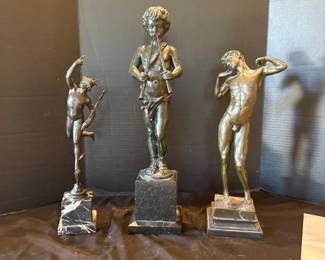 Three Bronze Sculptures
