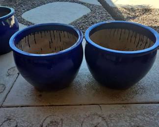 Two Enormous Very Heavy Stone Planters