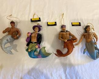 Lot 8 December Diamonds Mermen Ornaments