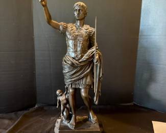 A Bronze Sculpture Replica of Augustus of Prima Porta