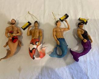 Lot 6 December Diamonds Mermen Ornaments