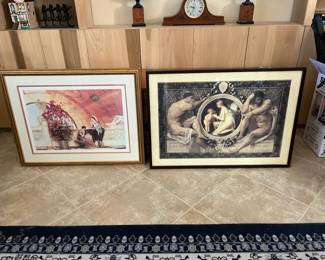 Greek Vibe Print and a Classic Vibe Print Framed in Gold