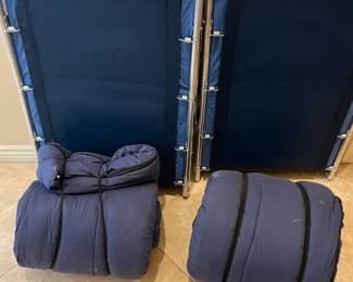 Comfy Camping Two Cots Two Sleeping Bags