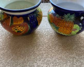 Two Colorful Ceramic Planners Made in Mexico