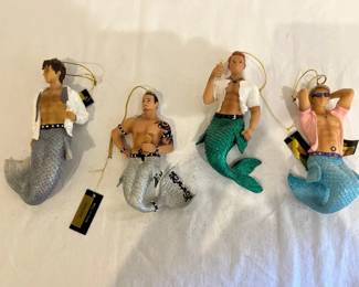 Lot 15 December Diamonds Mermen Ornaments